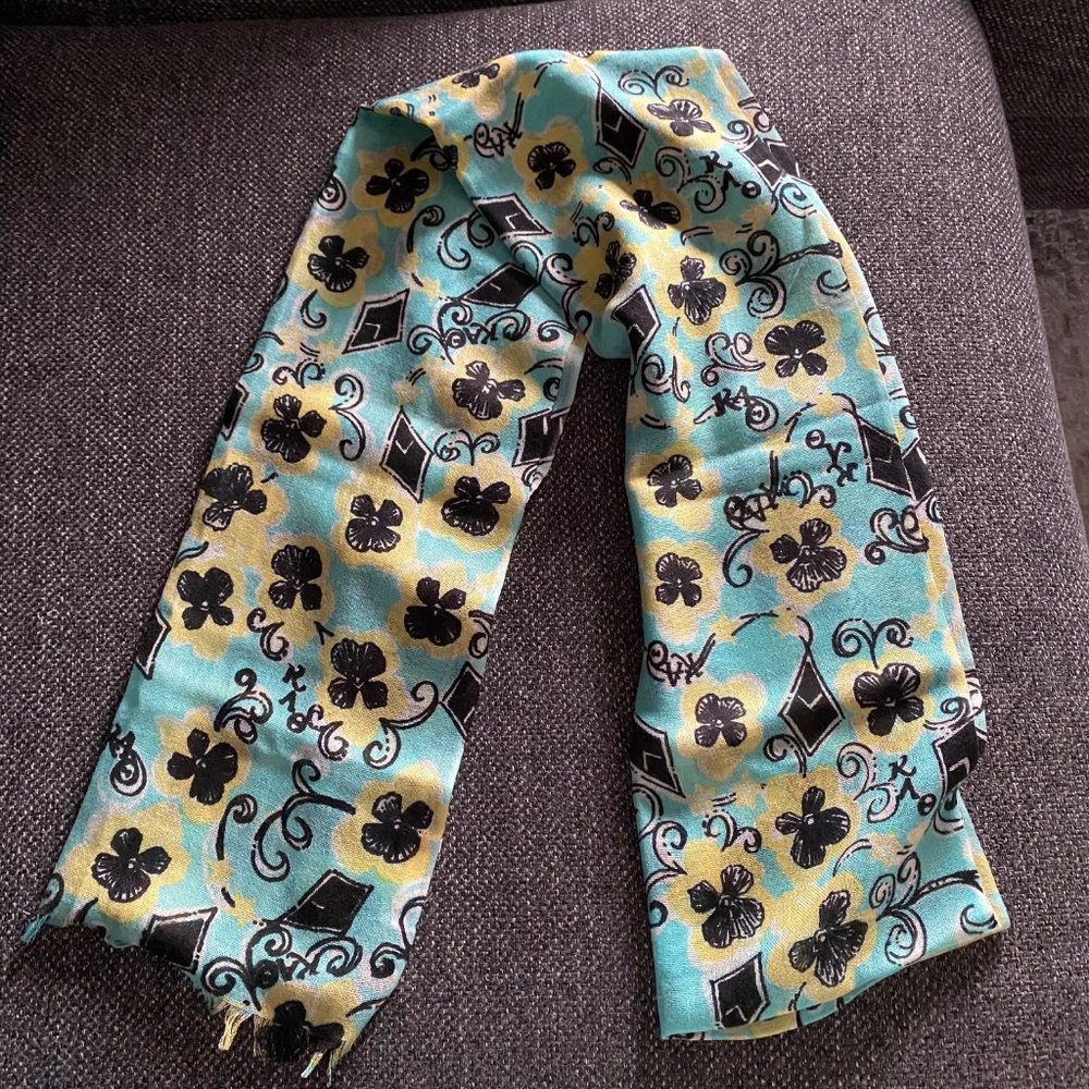 Lilly Pulitzer Kappa Alpha Theta print silk/cashmere blend scar